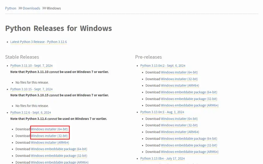 دانلود فایل نصبی پایتون